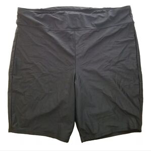 Torrid Womens Plus Size 3 Solid Black Pull On Swim Shorts Bottoms